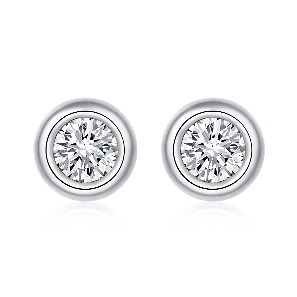 Bubble Series S925 Silver Plated Platinum Moissanite Pendant Earnail Bracelet Set